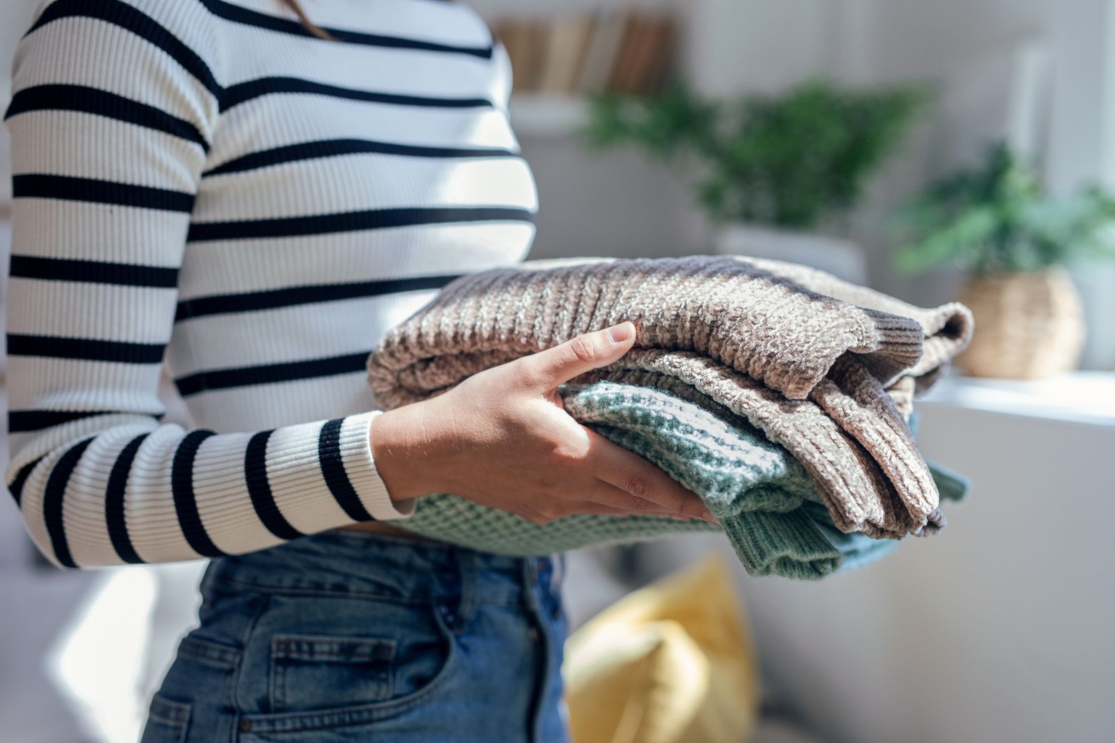 Folded laundry