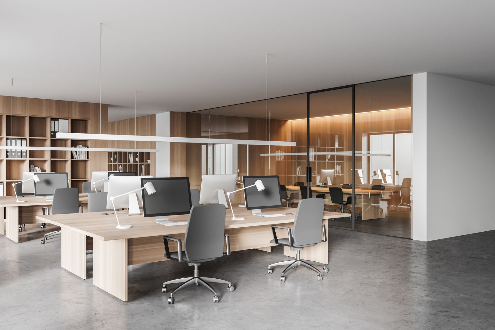 Clean modern office space